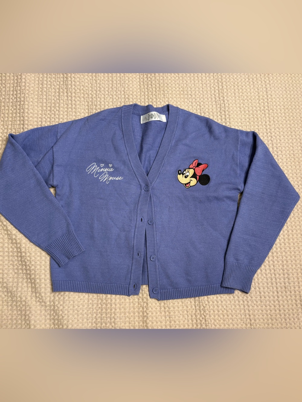 Disney Lavender Minnie Mouse Button-Front Cardigan